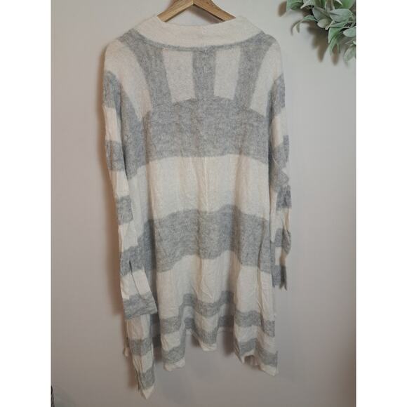 Free People Lafayette Stripe Mock Poncho Alpaca Wool Oversized S - Picture 4 of 6
